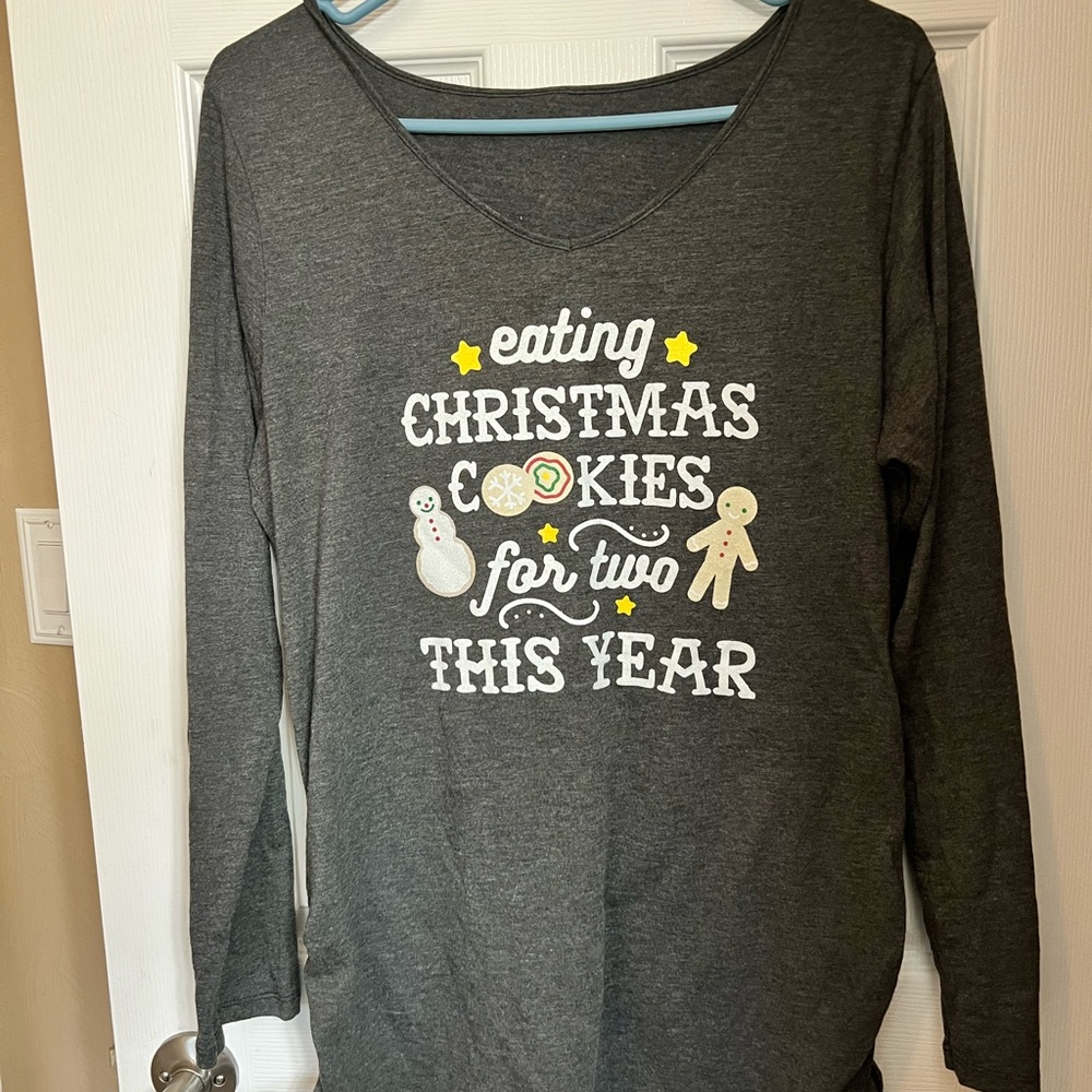 Christmas maternity top